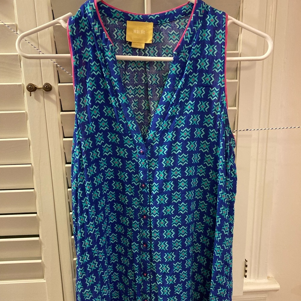 Anthropologie Maeve Ada Tank Top Size 4 Teal